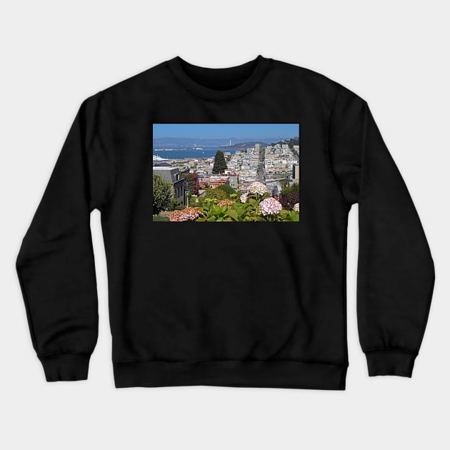 The view from Lombard Street San Francisco CA Crewneck Sweatshirt by WayneOxfordPh